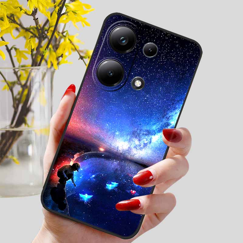 For Xiaomi Redmi Note 13 Pro 4G Case Black Silicon TPU Shockproof Soft Cover For Redmi Note13 4G 2024 Protect Capa 13Pro Coque