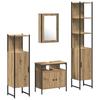 Bathroom Furniture Set with Shelf 4 Pcs Artisan Oak Wood Based Material