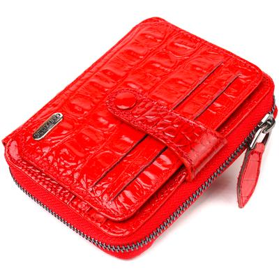 Original Women's Purse Made of Genuine Textured Leather CANPELLINI Wallet 21489 Red