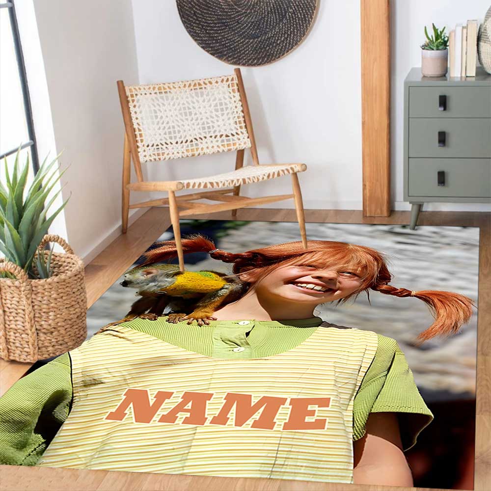 Pipi Customize your name rug, office chair cushion, home bedroom living room gift.
