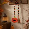 Halloween Wooden Bead Pendant Witch Hanging Ornament for Party Decorations