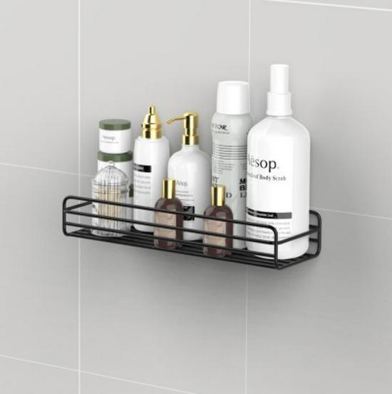 Punch-Free Multifunctional Iron Bathroom and Kitchen Storage Rack