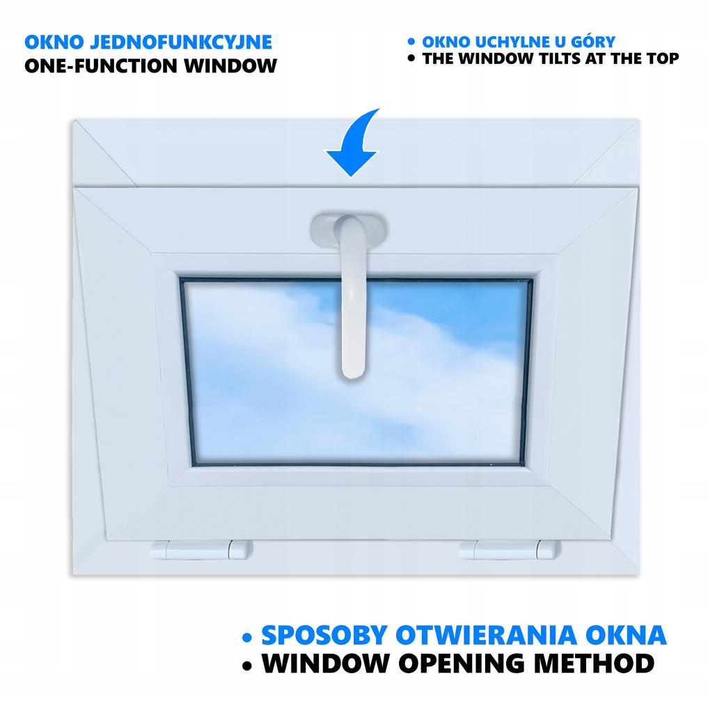 PVC WHITE Tilting Window 50x40 Cm New 500x400mm Top-hung Double-glazed