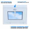 PVC WHITE Tilting Window 50x40 Cm New 500x400mm Top-hung Double-glazed