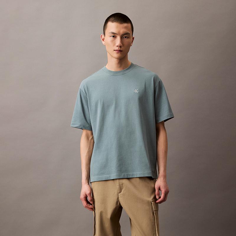 Calvin Klein logo-embroidered T-shirt 40HM229-1