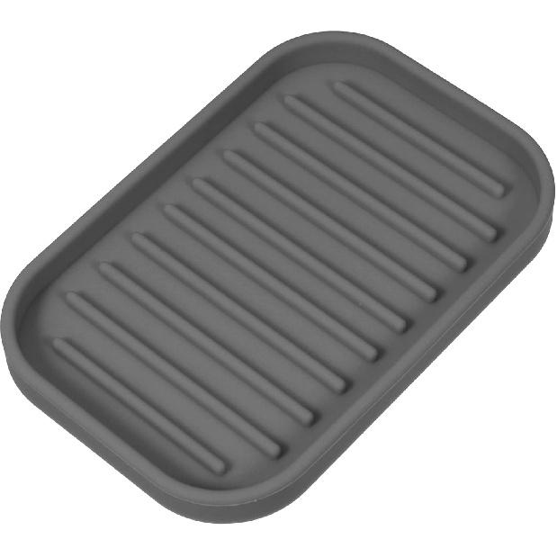 VOCOSTE Soap Dish, Soap Cleaning Storage, Keep Soap Dry for Home Bathroom Kitchen, Silicone, White, 13.5x9cm