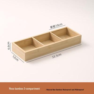Plateau de service DM en bois pour thé et fruits