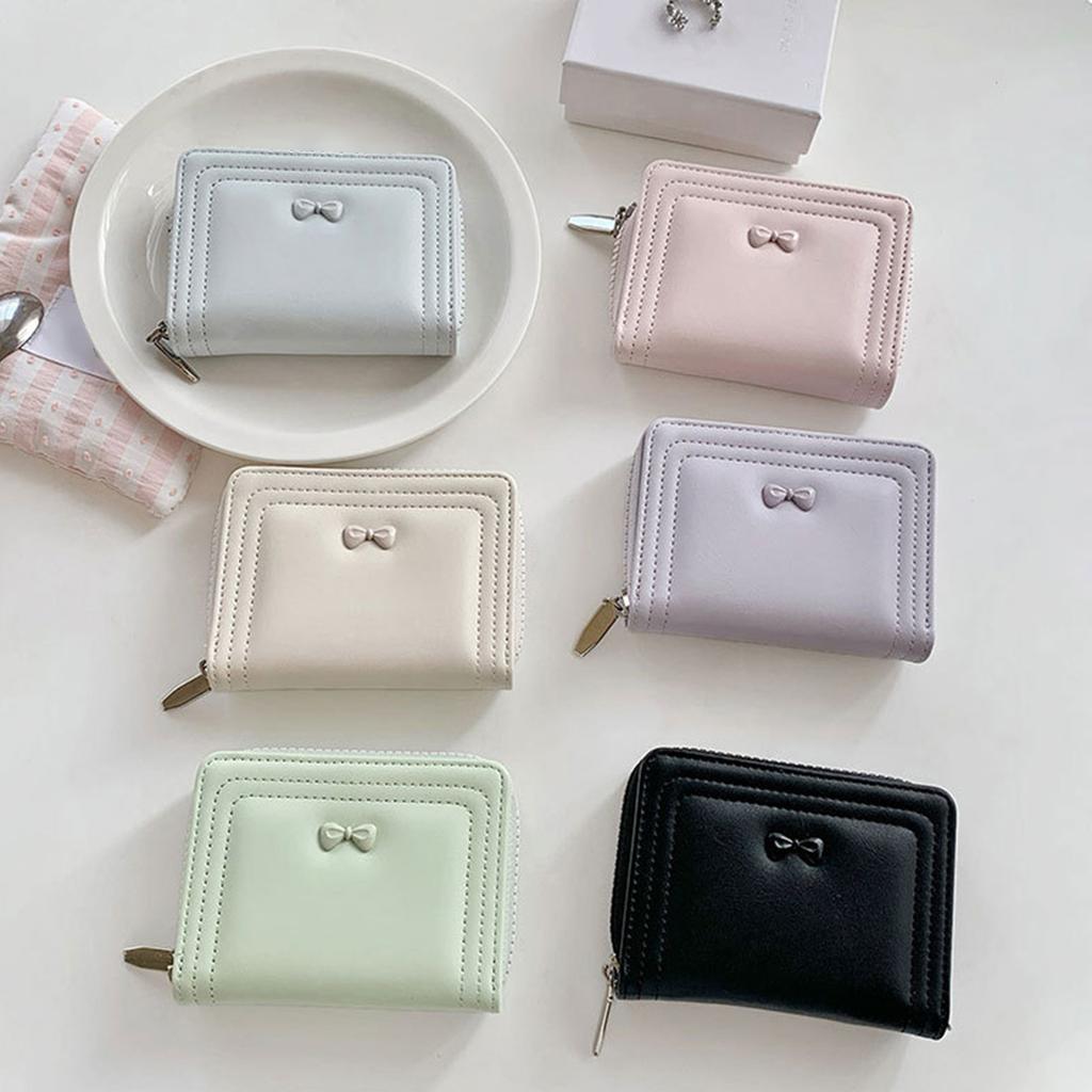 Women Wallet Simple Bifold Wallets PU Leather Purse Slim Short Wallet Small Bifold Cash Card Holder Bag Compact Wallet