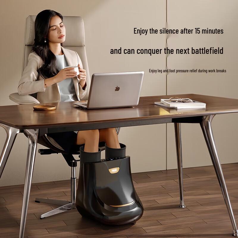 AUX Boot-Style Air Compression Foot Massager with Heat & Scraping