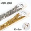 18K Gold Stainless Steel Electroplated Necklace with Round Bead and Lips Chain for DIY Jewelry.