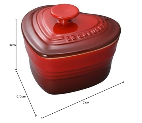 LE CREUSET Ramequin d'Amour with Lid, Cherry Red, 910031-00