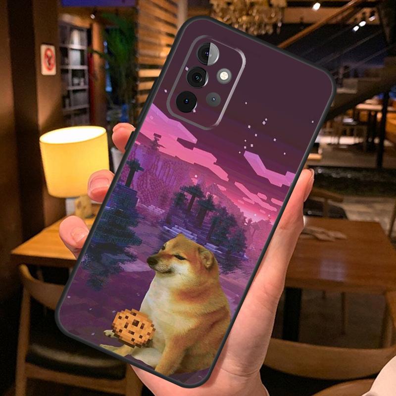 Funny Cheems Doge Case For Samsung Galaxy A26 A16 A06 A55 A35 A15 A32 A12 A22 A52 A54 A34 A14 A56 A36 A13 A53