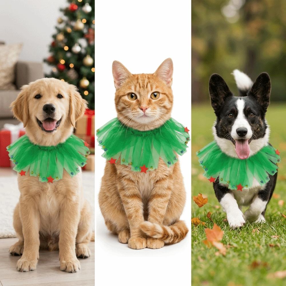 Soft Lightweight Pet Collar With Bell Bell Decorated Holiday Pet Neck Band  Holiday Daily Wear L