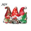 Warm Atmosphere Wall Art Decor Christmas Wooden Pendant, Decorative Reindeer/Santa Claus/Gnome Pattern Hanging Sign, Welcome Sign with Weather