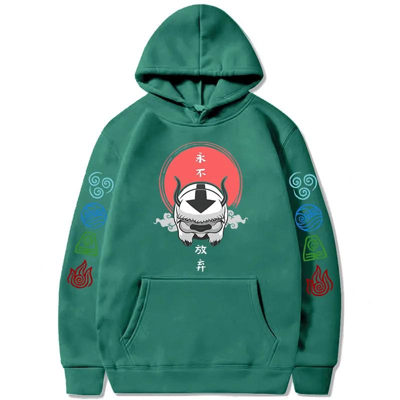 90s Casual Sweatshirts Avatar The Last Airbender Y2k Mens Hoodies Streetwear Hip Hop Harajuku Pullovers Fashion Mange Clothes