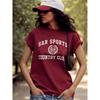 Women's White & Wine Red Short-Sleeved T-shirt New Arrival Summer Pure Cotton Shoulder Half-Sleeve