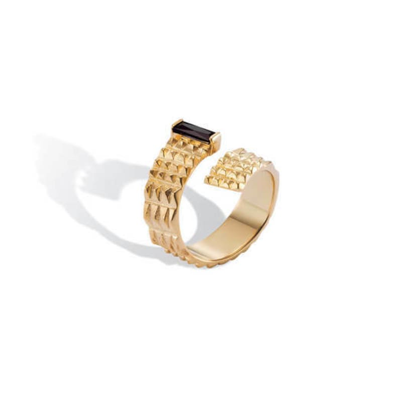 Sophy Rouge Modern Crocs Open Gold Ring