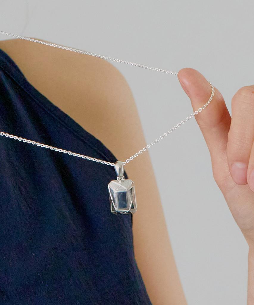 Lazy N Crazy [Silver 925] Emerald Cut Necklace