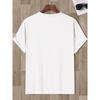 European Size Men's Shark Bite Graphic Print Round Neck T-Shirt - Turquoise Casual Streetwear Summer Beach Vacation Essential, Machine Washable