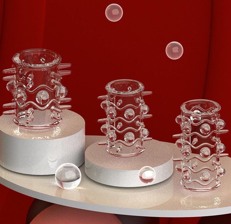 3 szt. Granulki pierścienie na penisa łechtaczka stymulują zabawki erotyczne dla mężczyzn powiększenie duże cząstki prezerwatywy na penisa pary masaż pochwy