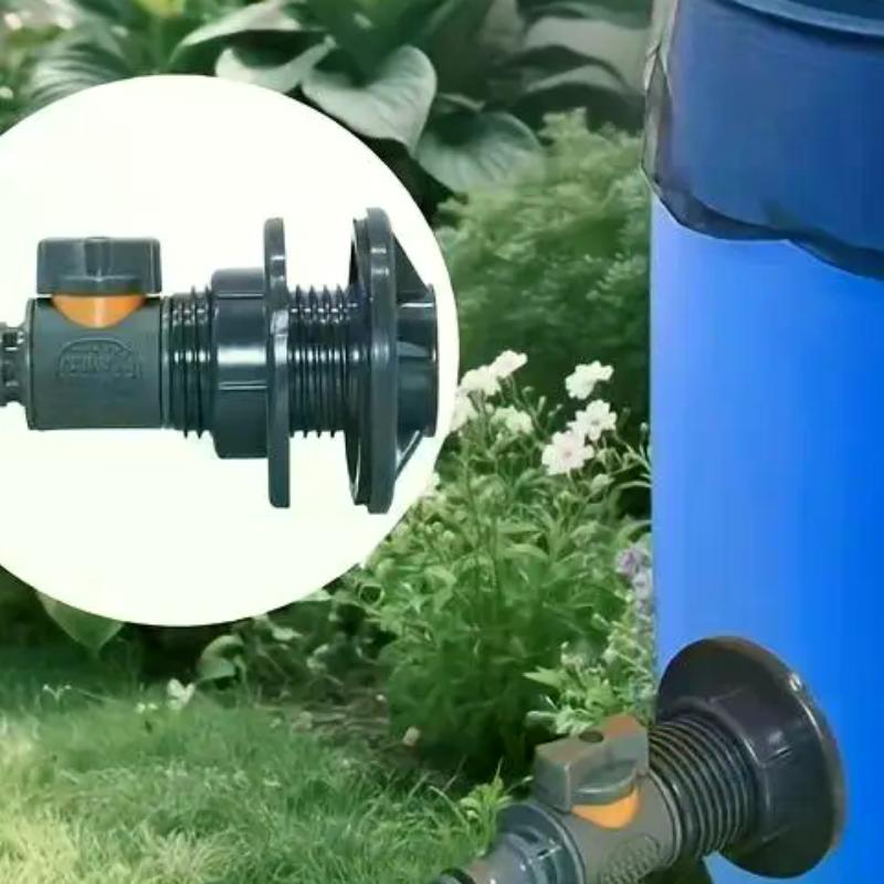 1/2 Inch PVC Spigot Rain Faucet Kit For Rain Barrels Aquariums Water Tanks Tubs Pools Garden Hose Fitting