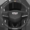 Pro Cadillac Potah Volantu z Semišové Carbonové Vlákno Pasuje ESCALADE ESV CT4 CT5 CT6 XT4 XT5 XT6 LYRIQ ATS CTS SRX XLR