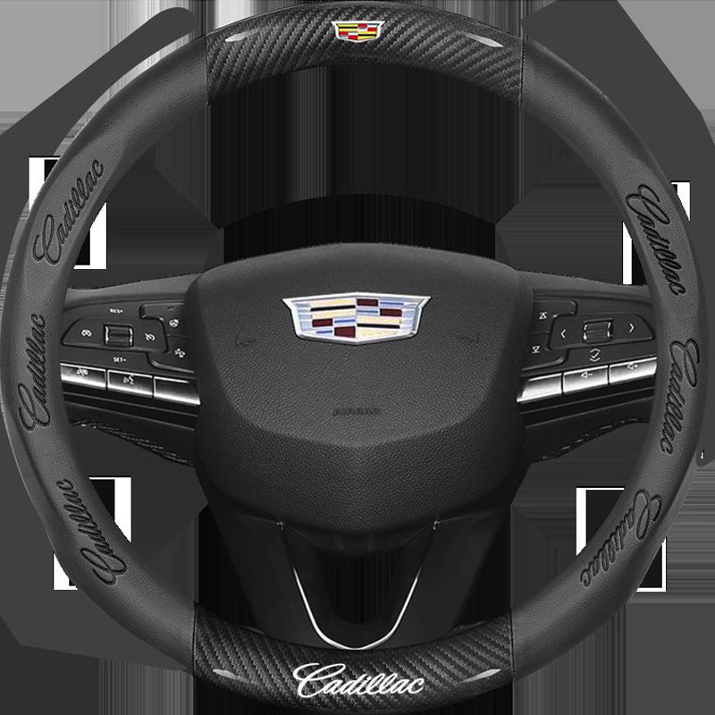 Pro Cadillac Potah Volantu z Semišové Carbonové Vlákno Pasuje ESCALADE ESV CT4 CT5 CT6 XT4 XT5 XT6 LYRIQ ATS CTS SRX XLR