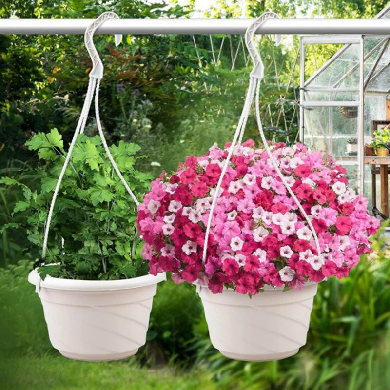 10/20Pcs Plastic Hanging Basket Hooks Hanging Planter Holder Flower Pot Hangers For Planters Bird Feeders Small Flower Pots Set