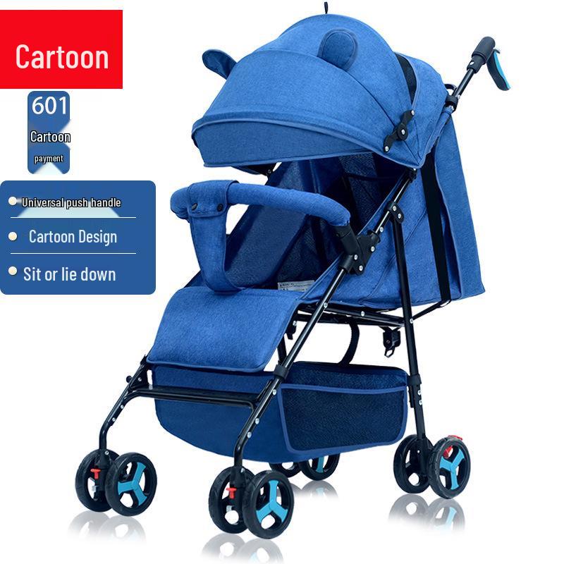 Multifunctional Lightweight Foldable Baby Stroller with High Landscape Design