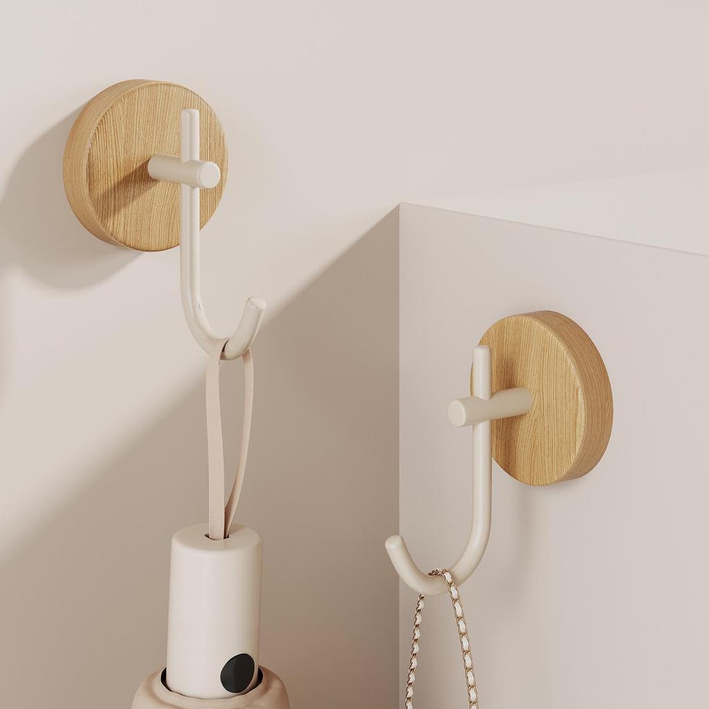 וו קיר מתכתי מעץ מלא דביק לדלת כניסה ולקיר