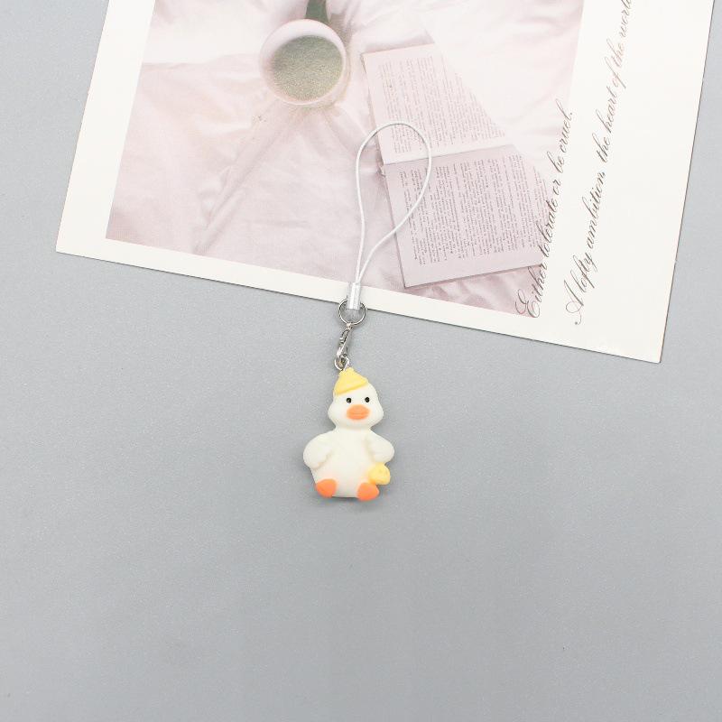 Entzückender Schiel-Enten Schlüsselanhänger & Handy-Anhänger - Strohhut-Accessoire & Rucksack-Anhänger Geschenk