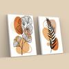 2pcs/set Geometric Art Oil Painting Canvas with Wood Frame Draw Wall Decor Home Living Room Decorations 30x40cm