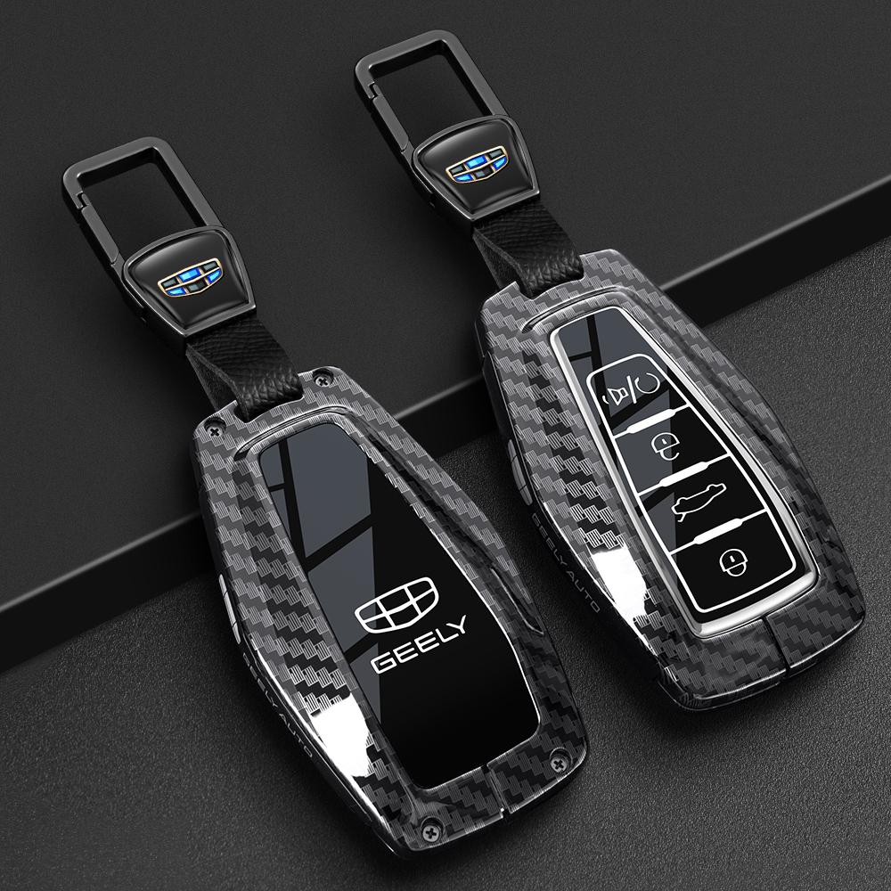 Interior Mouldings Car Smart Key Cover Case for Geely Coolray X6 Geometry C Emgrand Global Kulrey Hawk GX7 Okavango Remote Auto
