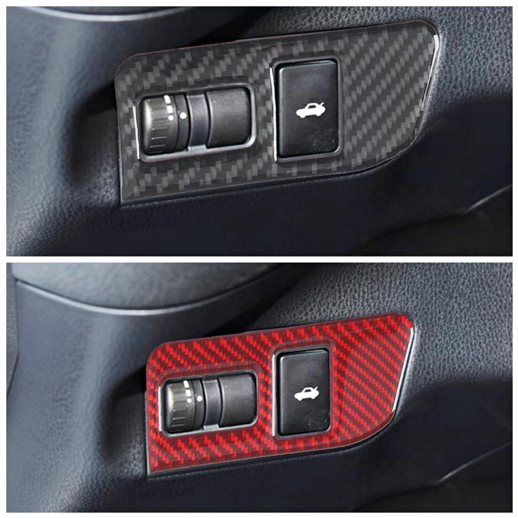Carbon Fiber Car Trunk Switch Panel Decorative Cover Trim Strips Decal Stickers For Subaru BRZ 86 Car Interior