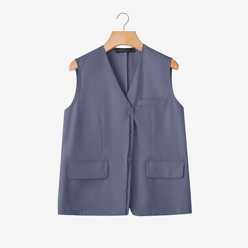 ZANZEA Women Casual V-neck Summer Sleeveless Cardigan Vest Tops