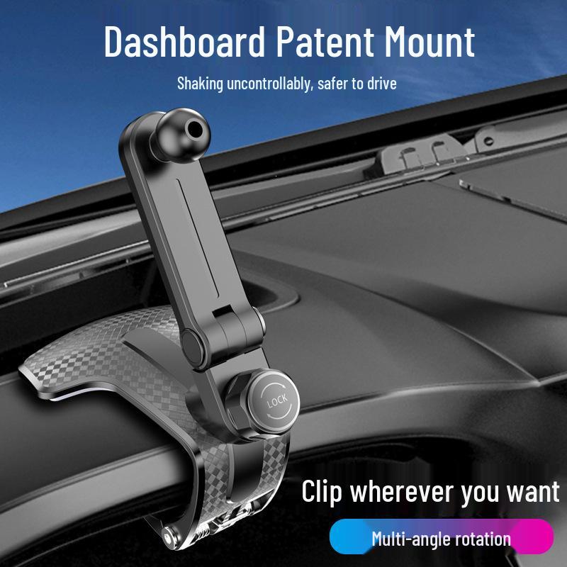 YBT01 Universal Car Phone Holder with Alligator Clip for Dashboard Navigation, 2025 Model Accessory-YBT01 (Dashboard Clip) чёрный