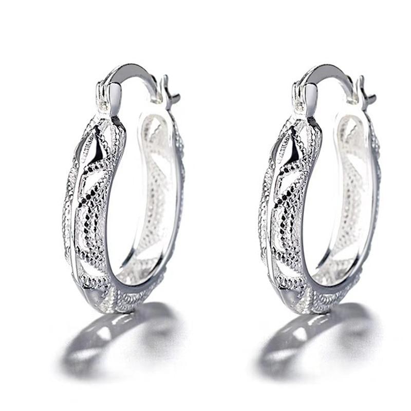 1 Pair Of Silver Plated Earrings For Men And Women Simple Fashion Models Creative Snake Pattern Zinc Alloy Jewelry