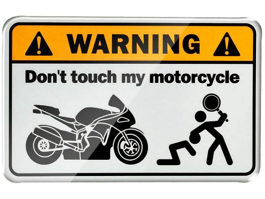 

Предупреждение: Не трогать мой мотоцикл - Универсальные декоративные наклейки для Yamaha, KTM, Ducati белый