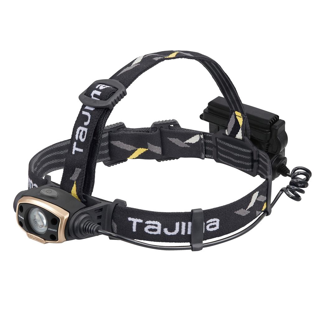 TJM Design Tajima LED Headlight E502D Set LE-E502D-SP with Dedicated Rechargeable Battery, Black and Gold