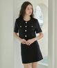 Bye Bye Seop A-Line Mini Skirt Black [T42]