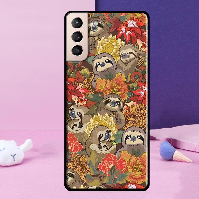 Sloth Cute Animal Phone Case For Samsung Galaxy S25 S24 Ultra S9 S10 S20 S21 S22 Plus S23 FE S24 FE Cover