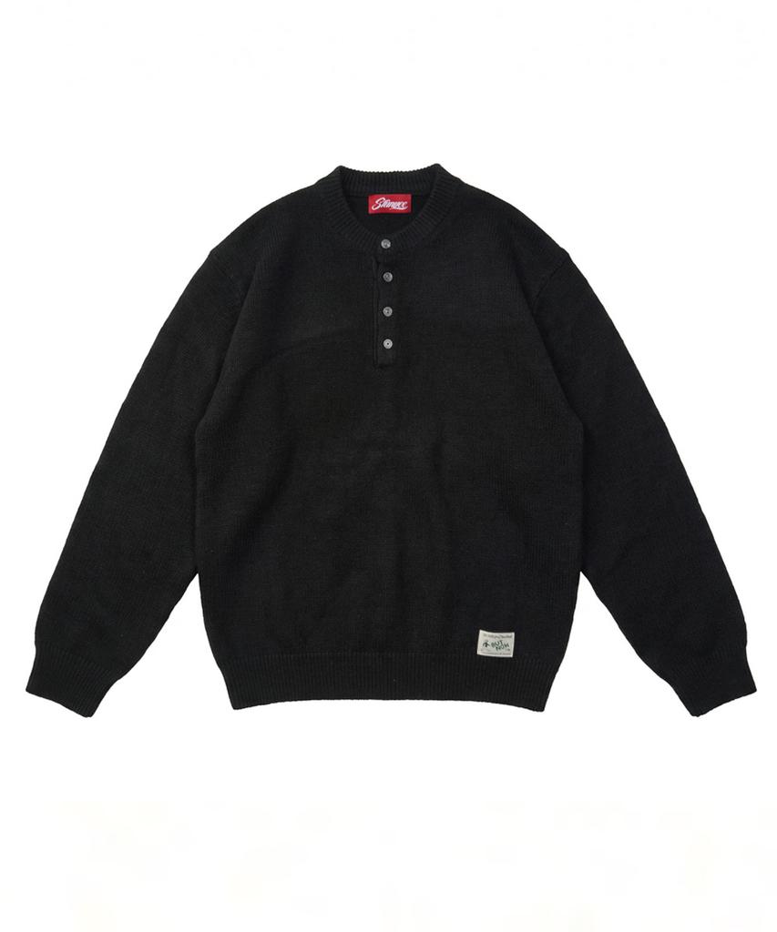 Seuteoni Henley Neck Knit Black