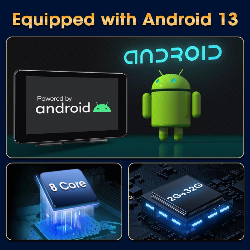 7 Inch 2G+32G Android 13 Wireless Carplay Android Auto Car Multimedia Intelligent Systems Screen 8 Core GPS Navigation Bluetooh