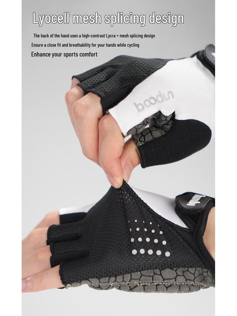 Summer Breathable Non-slip Cycling Gloves: Wear-resistant Shockproof for Mountain & Road Biking, Men & Women
