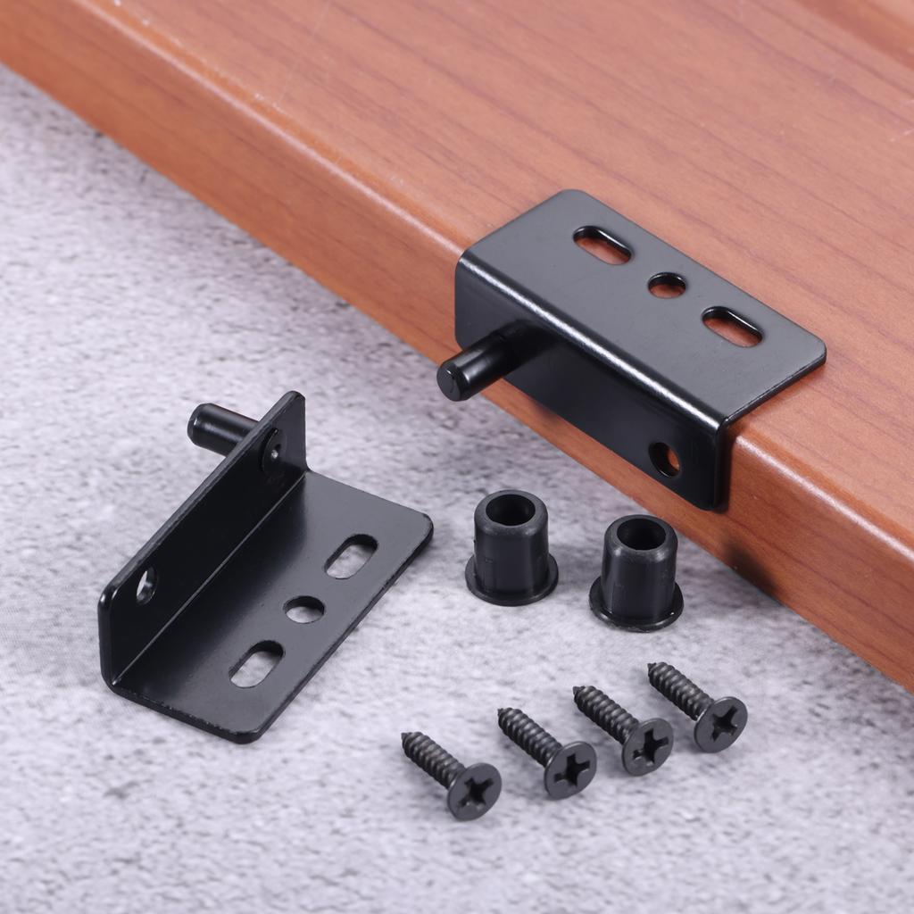 2Pcs Pivot Hinges w/ Bushing Heavy Duty Concealed Shaft Door Hinges For Wood Doors Drawers Cabinet Wardrobe Furniture Hardware