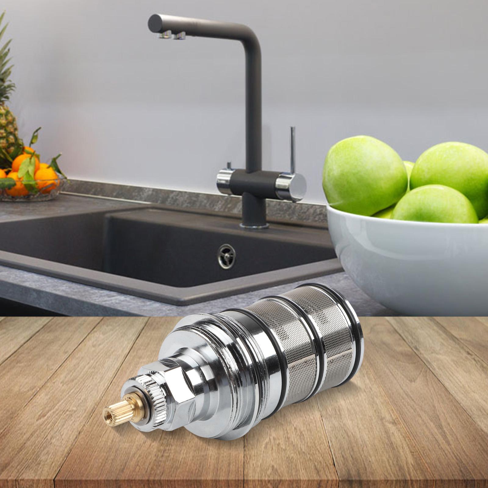 1 шт. Картридж термостатического клапана из латуни для смесителя, запасной картридж для внутреннего клапана смесителя, картриджи для смесителя для кухни, дома, ванной комнаты 1pc