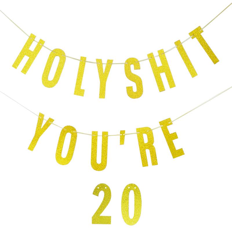 Glitter Sparkle Birthday & 2026 New Year Balloon Decoration Banner