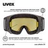Uvex Athletic CV Ski and Snowboard Single Compatible with Glasses Goggles, Unisex, High-contrast Mirror, Lens,