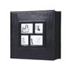 Large Photo Album 6in 60 Pages Crocodile Pattern PU Transparent Pocket Wedding Picture Album for Storage