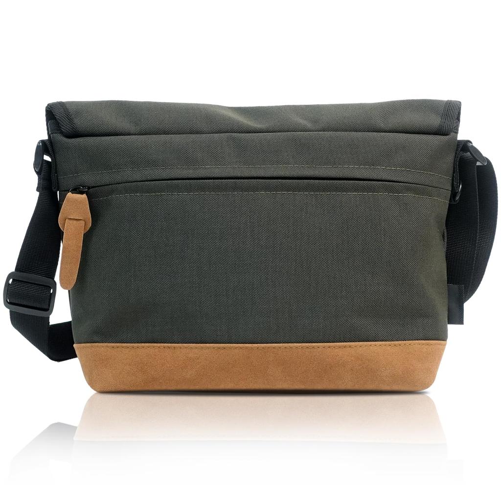 Outdoor Products Neo Classic Mini Flap Nylon Shoulder Mini Messenger Cordura and Suede Synthetic Charcoal Gray Bag, Bag, Leather, 22469089,
